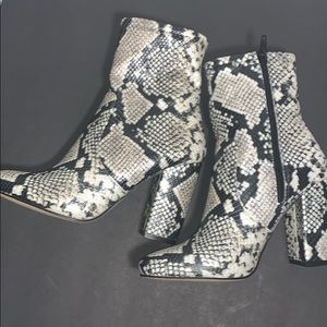 Aldo Snake Print Booties